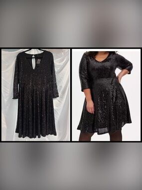 TORRID | Mini Sequins Skater Dress